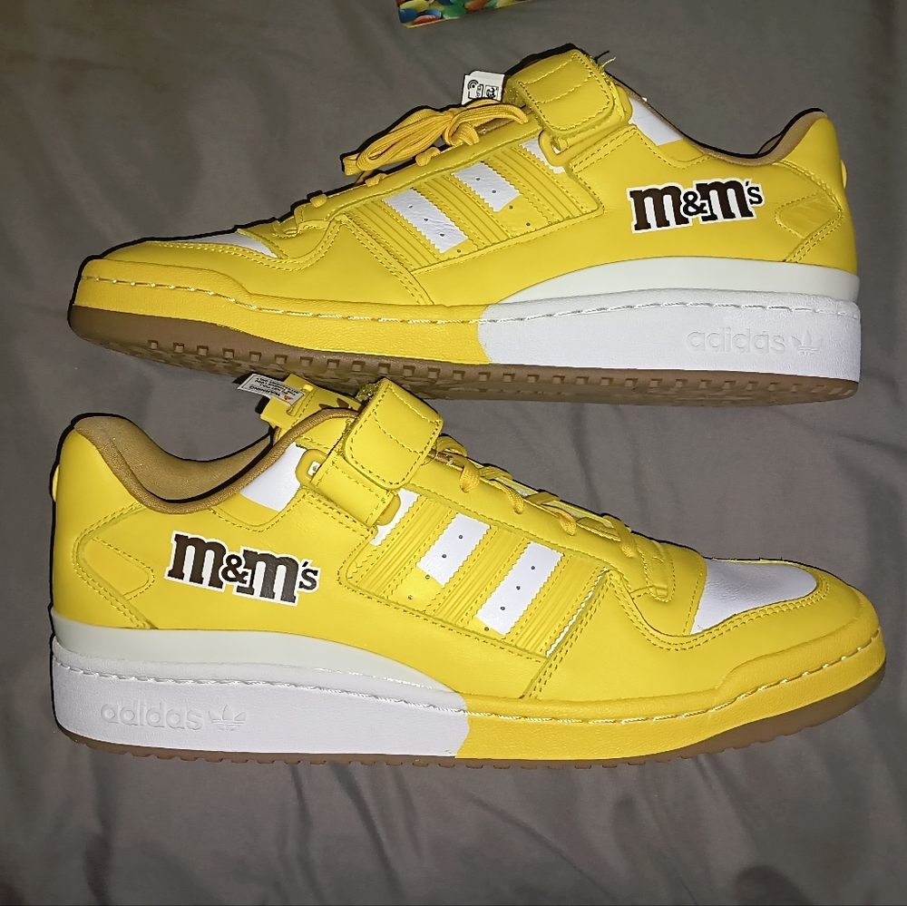 Men size 12 m&m yellow low top Adidas - Picture 7 of 10